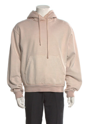 John Elliott Mens Washed Dusty Pink Premium Cotton Hoodie Sweatshirt, SZ 2 (M)