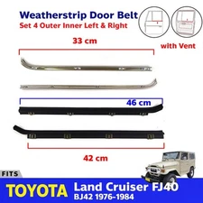 Window Door Glass Belt Seal W Vent InOut Fit Toyota Land Cruiser FJ40 FJ45 f0e0