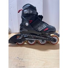 Bladerunner Phoenix Kids Adjustable Inline Skates Black Red ABEC 3 72mm Wheels