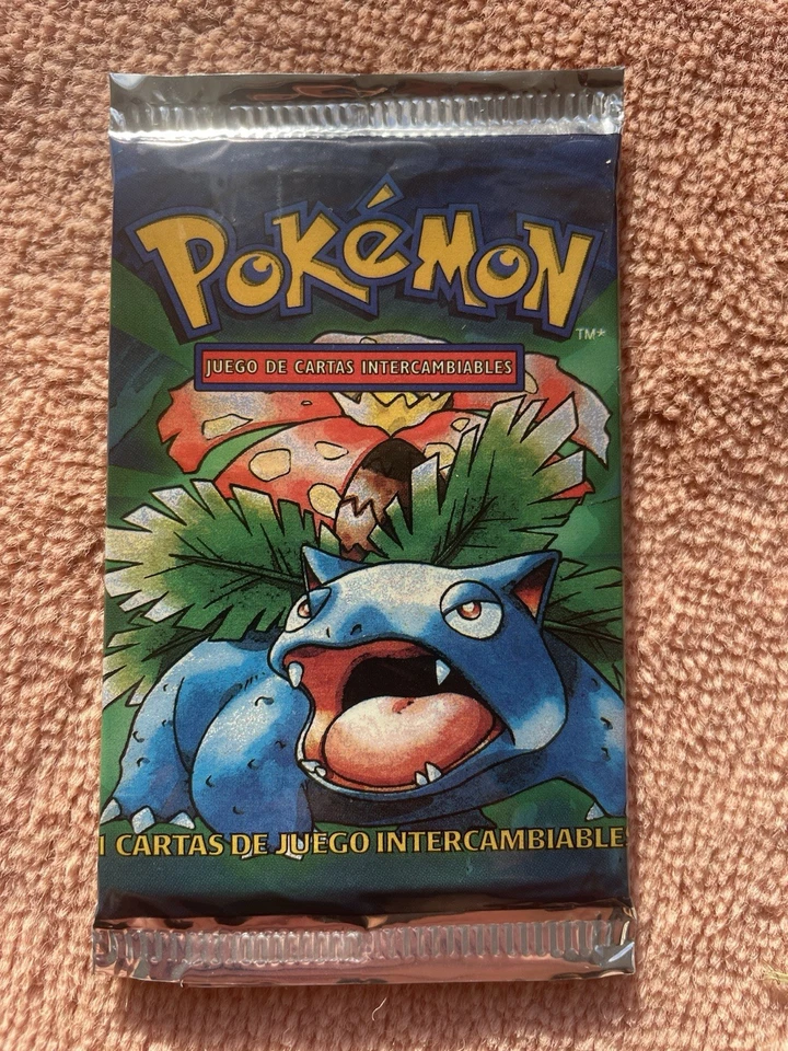 New Factory Sealed Pokémon Base Set Booster Spanish Venusaur Artwork 1999 WOTC - Image 2 of 4