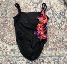 Miraclesuit Hanging Garden Sideswipe One Piece Swimsuit SZ 18 EUC
