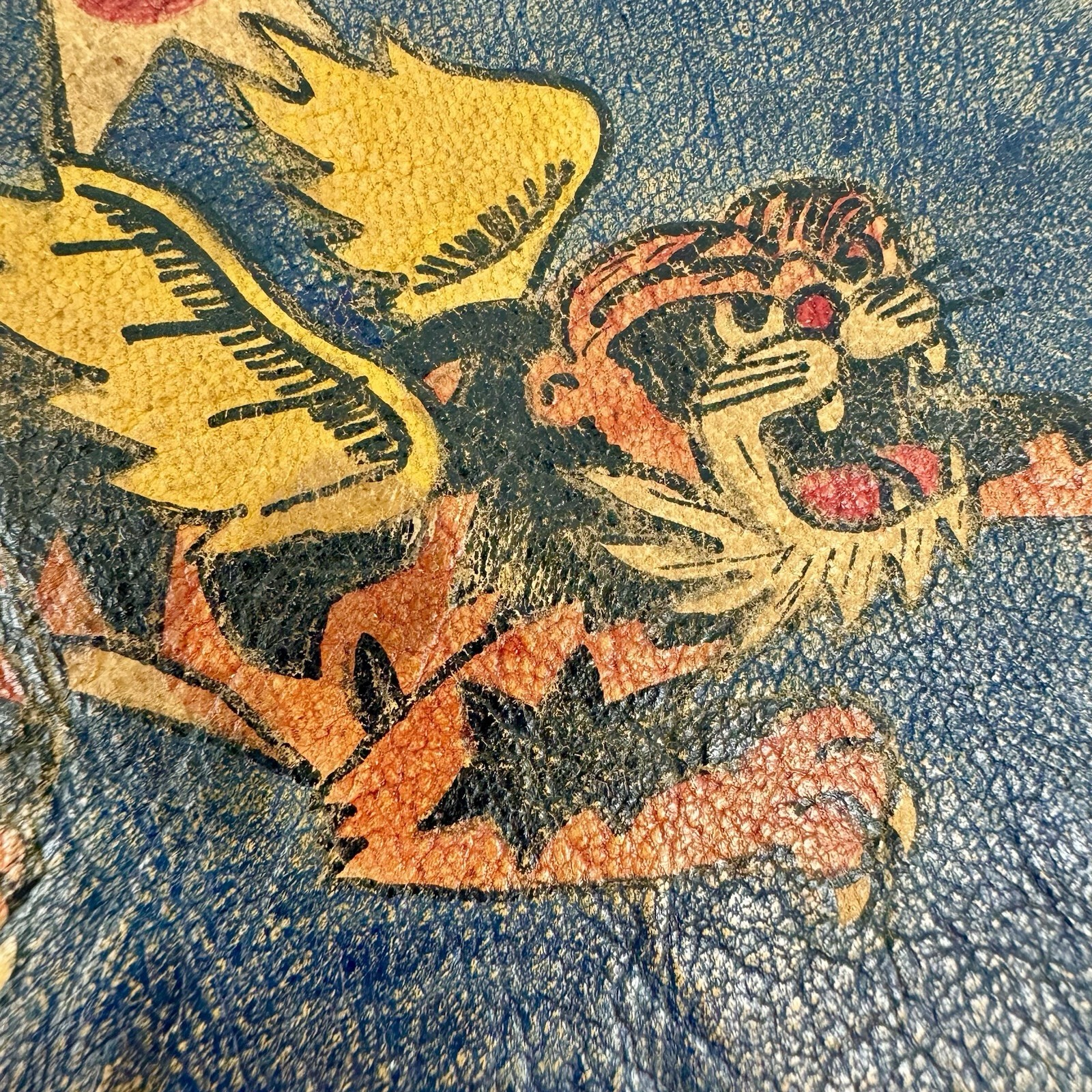 WWII Flying Tigers 14th AF Hand-Painted Leather Patches • Theater-Made Authentic