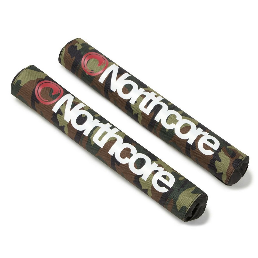 Northcore Surfboard Roof Rack Bar Pads 43cm Pair Camo