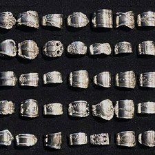 Spoon Rings, WHOLESALE, Lot silver rings, 50 pieces, Handmade Statement rings