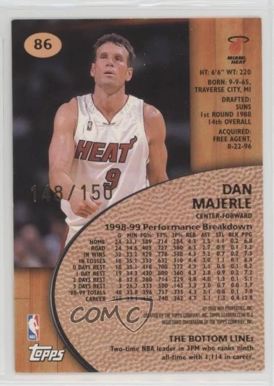 1999-00 Topps Stadium Club First Day Issue /150 Dan Majerle #86 - Image 2 of 2