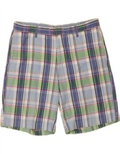 NAUTICA Mens Chino Shorts W36 Large Blue Check Cotton DM67