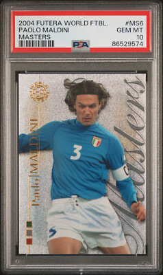 2004 Futera World Football Masters MS 6 MS6 Paolo Maldini