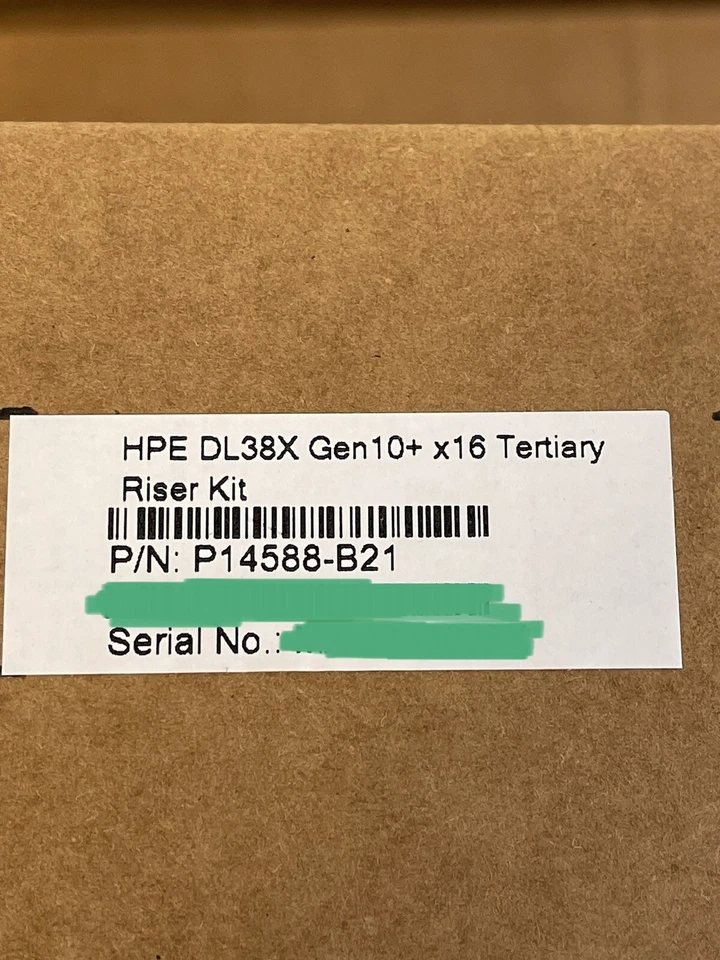 Kit elevador terciario GPU HPE DL38X DL380 DL385 Gen10+Plus/V2 1x x16 PCI-e 4.0 Foto 4 de 4