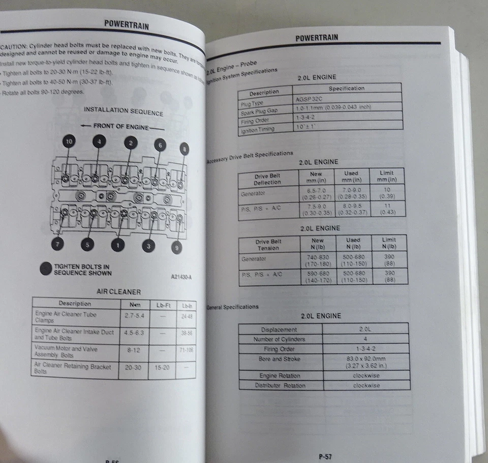 Libro Di Tavola Ford Mustang, Thunderbird / Lincoln Continental Etc. Anno 1995 - Immagine 2 di 2