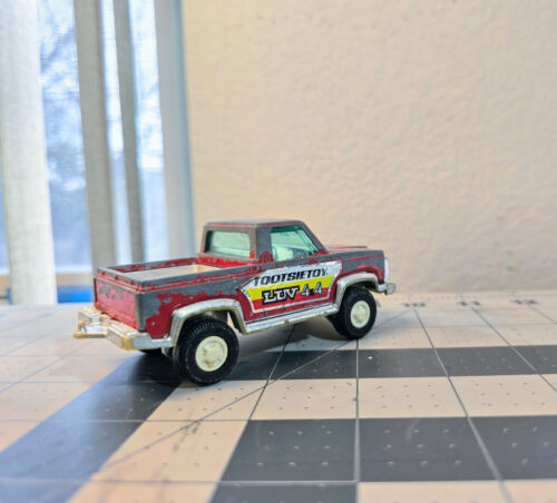 Vintage Tootsie Toy Red Chevy Luv Die Cast Modellauto 4x4 Pickup Truck - Bild 6 von 9