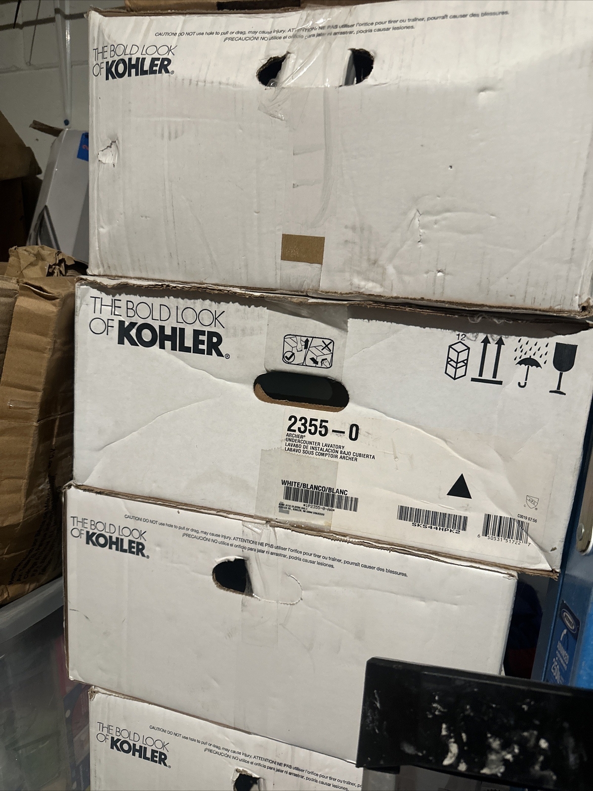 Kohler Archer 197/8" Undermount Bathroom Sink with Overflow White K23550 eBay