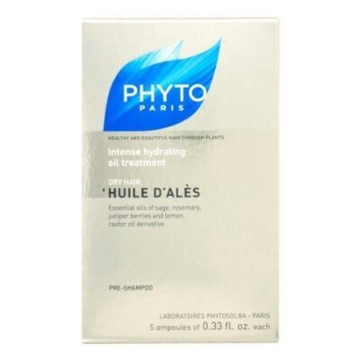 Phyto Huile D'Ales Pre-Shampoo Intense Hydrating Oil Treatment 5 x 0.33 oz  nib