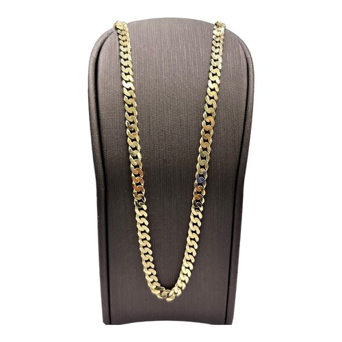 9ct 9k Yellow Gold Curb Cuban Link Chain Necklace 19.95 Grams 57.5cm. Brand New - Picture 2 of 8