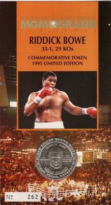 1995 MGM Grand Las Vegas Riddick Bowe Commemorative Token