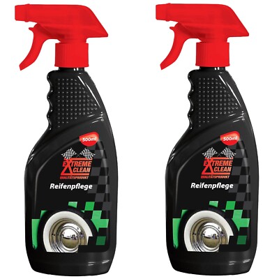 2 x 500 ml extreme clean tire care shine spray car auto rubber care car care
