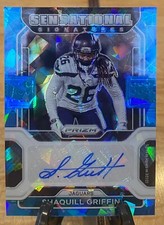 Shaquill Griffin 2021 Prizm Sensational Signatures Blue Ice Auto /75 Seahawks