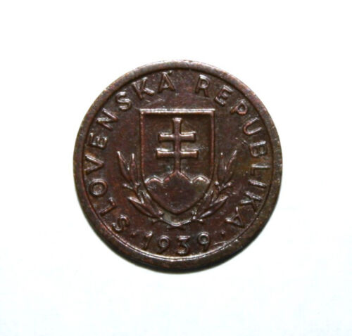 S5 - Slovakia 10 Halierov 1939 Uncirculated Bronze Toned Coin - Castle *** Nice