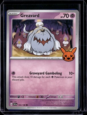 greavard pokemon card - Trick or Trade (2023) - holofoil pattern or surface detail) Greavard - 214/198 - Illustration