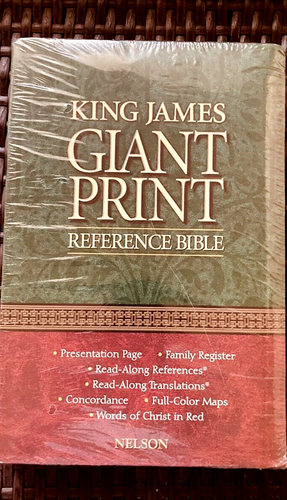 KÖNIG JAMES RIESENDRUCK REFERENZBIBEL: Worte Christi in rot-blau Leatherflex
