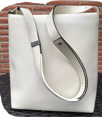 LUIS ESTEVE Ivory White Cream Crossbody Shoulder Bag Purse Made in Spain 