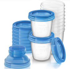 Philips Avent Breast Milk Storage Cups 6 oz SCF618/10 - 10 ct