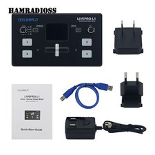 LIVEPRO L1 V1 Multi-Format 4CH Video Mixer Switcher 2" Screen for Livestreaming