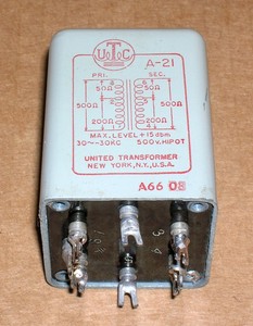 1966 Utc A 21 Audio Input Output Transformer Diy Mic Pre Outstanding Condition Ebay
