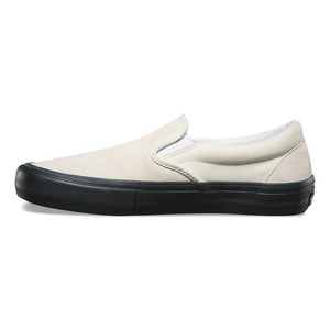 vans black sole slip on