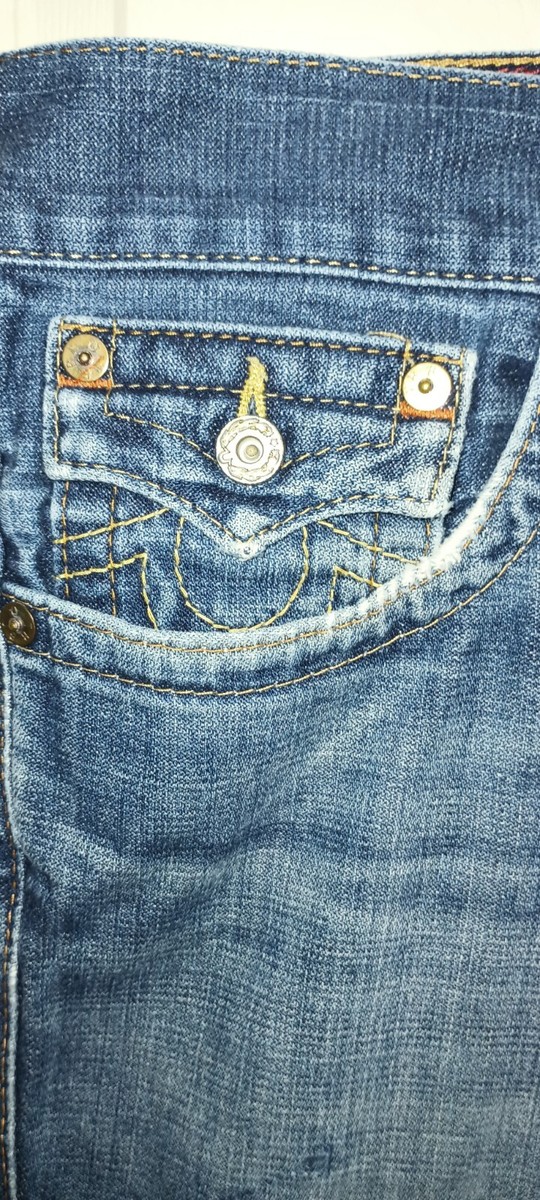 True Religion joey super T 太ステッチ True Religion Joey Super T Yellow Orange Stitch Fade Twisted