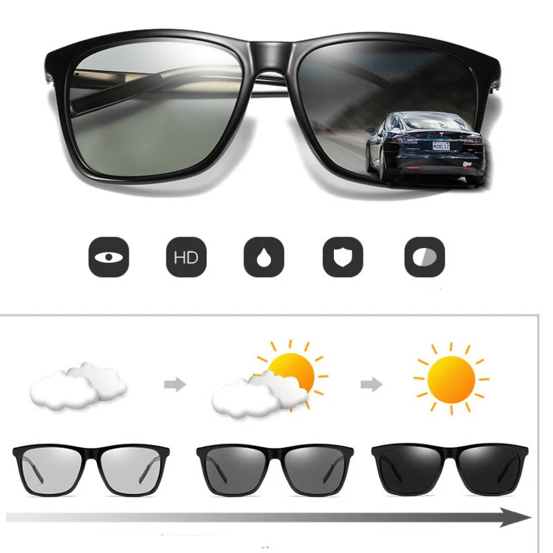 Aluminium HD Polarized Photochromic Sunglasses Men Ourdoor Driving Sun Glasses - Image 4 of 4