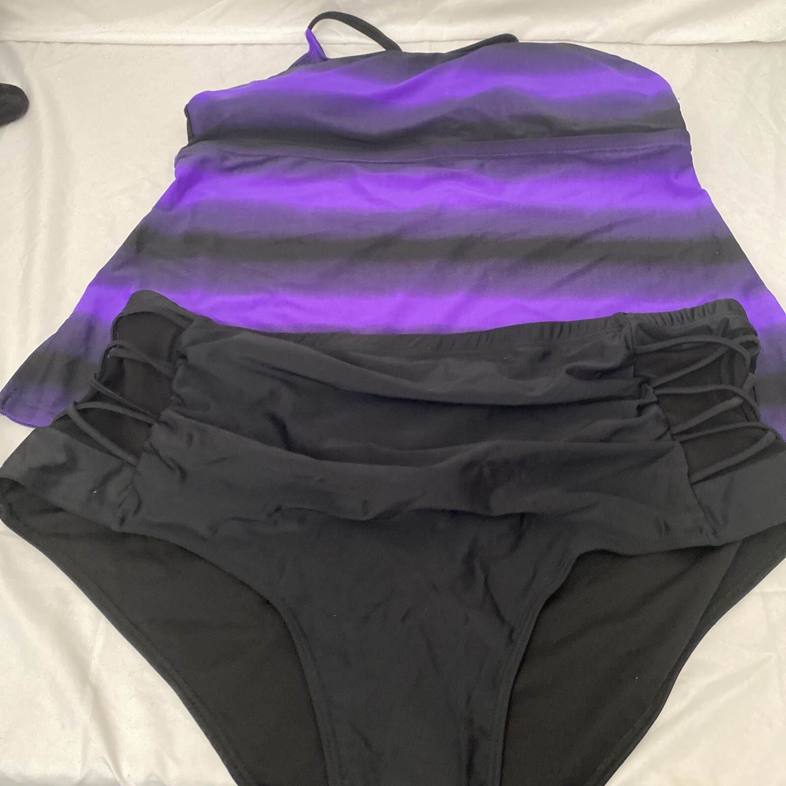 Swimsuit 2 Piece Purple and black￼ TopXX L & Black Bottoms 24 Women's  eBay