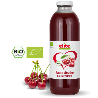 Elite Naturel 12 x 700ml Bio Sauerkirsche Direktsaft (9,27 EUR/l)