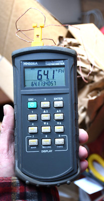 Tested OMEGA HH506A MULTILOGGER THERMOMETER METER w/ Thermocouple Probe