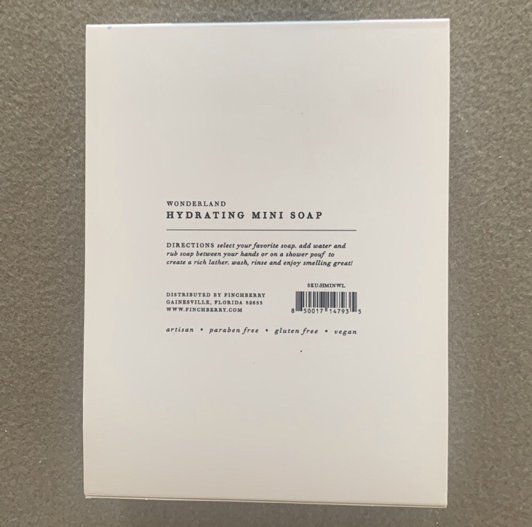 Finchberry Wonderland Hydrating 12 Mini Soaps; Paraben & Gluten Free; Vegan