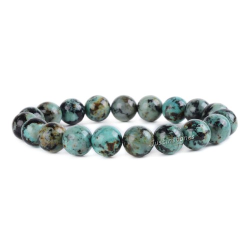 10mm Fashion round gemstone beads stretchable bracelet 7" - Picture 50 of 262