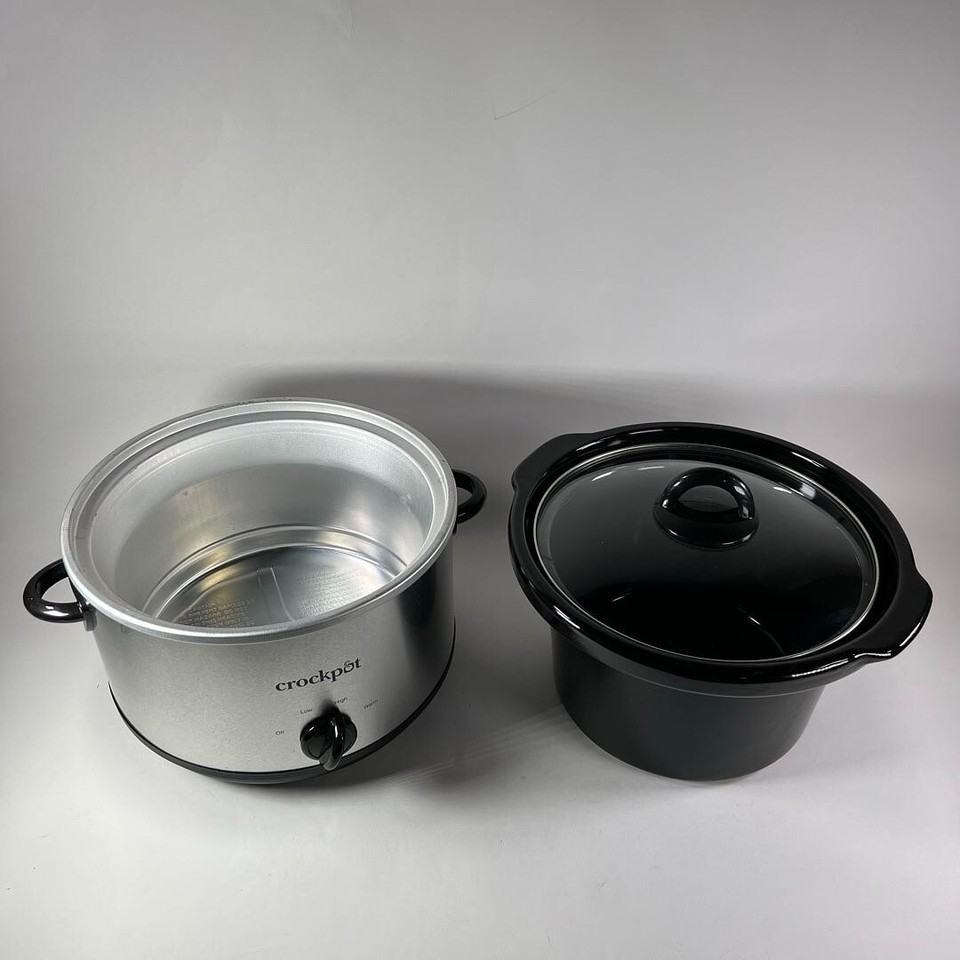 CrockPot 4.5qt Manual Slow Cooker Silver SCR450S New eBay