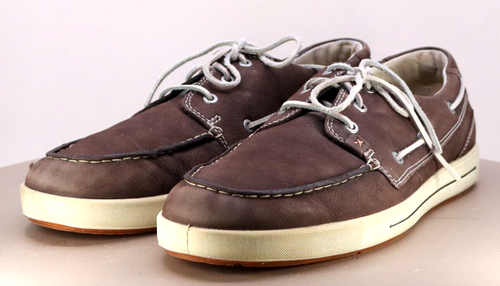 ECCO Men's Boat Shoes Size EU 47 US 13-13.5 Leather Brown