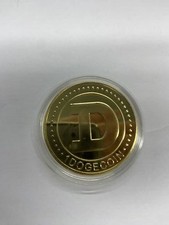 Dogecoin Coins Commemorative 2023 New Gold Plated Doge Coin Collectors Gold 1Pcs
