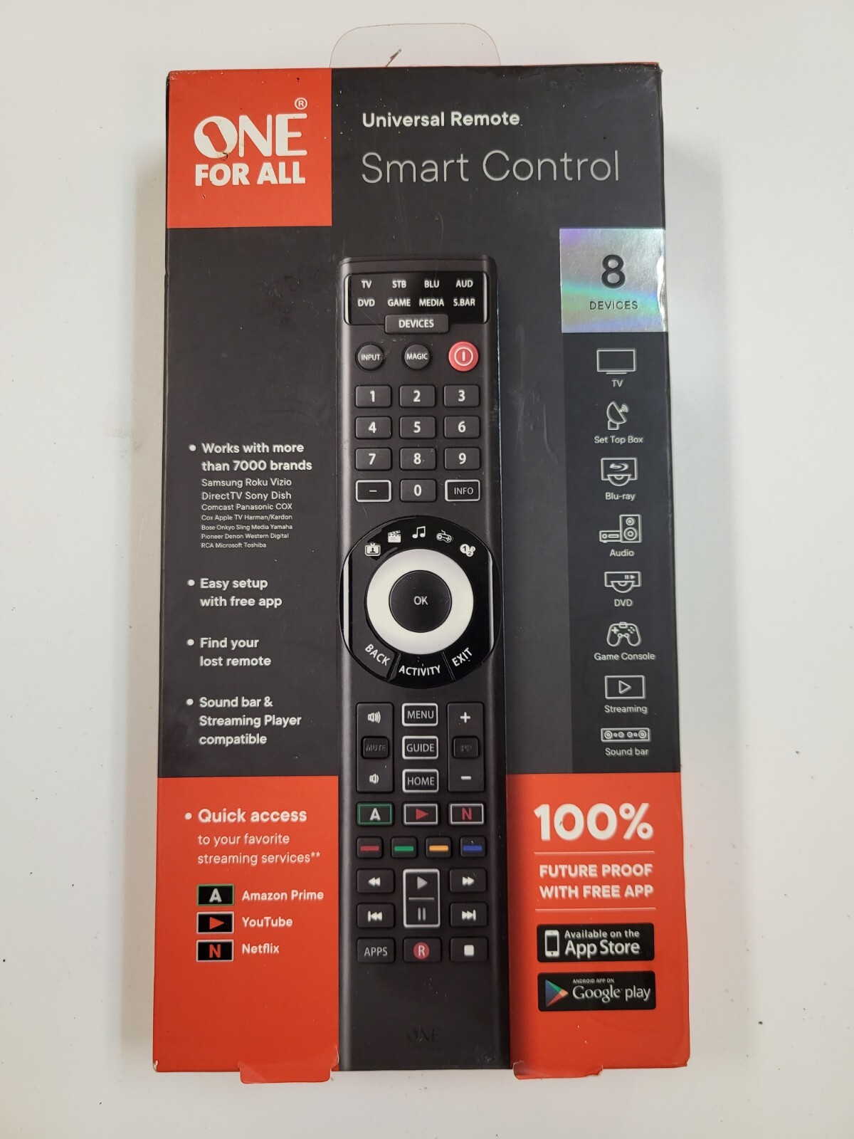 One For All URC7880 Universal Remote For 8 Devices