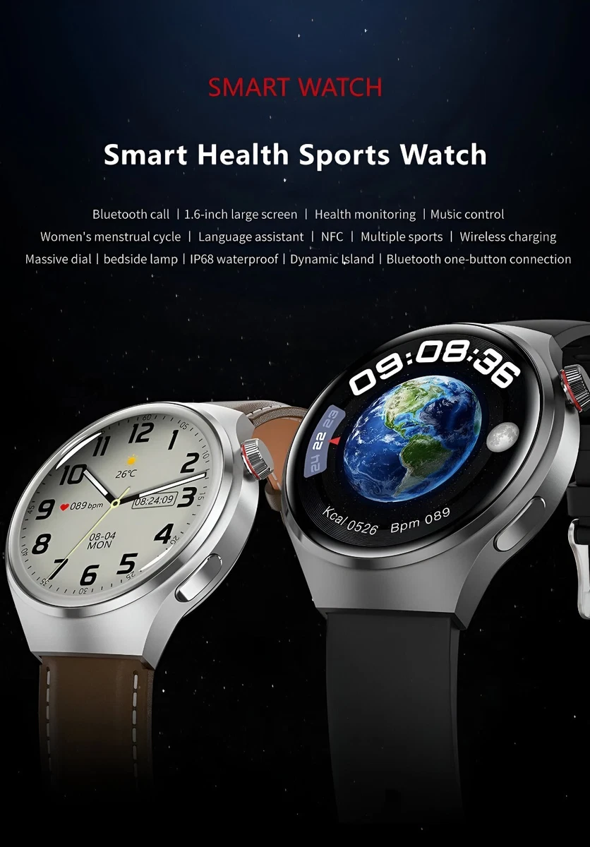 NEW 2024 GT4 Pro Men HD Smart Watch With GPS Tracker eBay