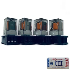 Finder Relay 60.12.8.120.000 (Lot Of 4) DPDT Relay / 120VAC With Socket Bases