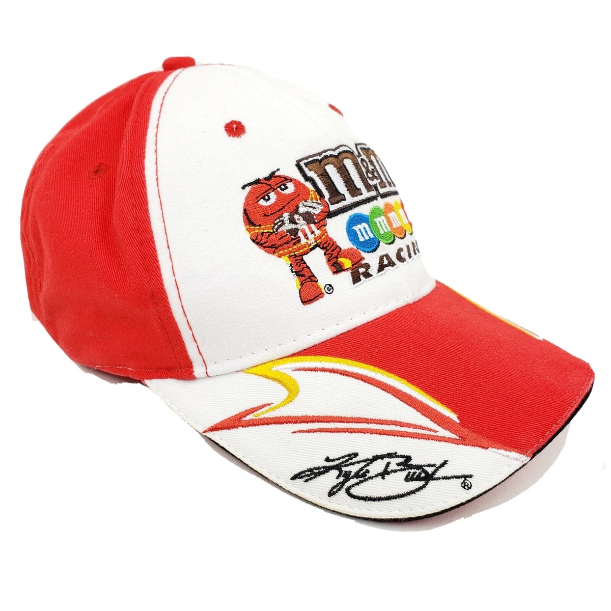 帽子 m.ha 2008 NASCAR Kyle Busch #18 M&M's Mars Racing Adjustable Hat Joe