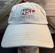 BEIGE STRAPBACK NSI LOGO HAT CAP