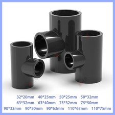 PVC Reducing Tee Pipe Fitting T Piece UPVC Reducer Connector Adapter 20mm-110mm