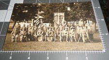 1910s Boys CIVIL WAR VETRANS Sign PIONEER SQUARE Seattle? WA Boy Scouts PHOTO PC
