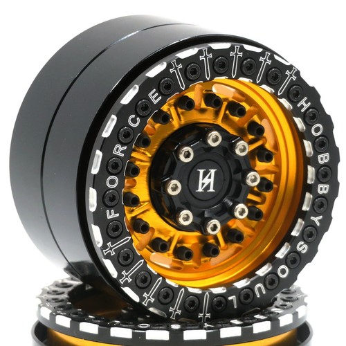 2x RC Allloy 2.2 beadlock wheels Rims For RC Crawler Trx4 Scx10 Capra Ryft Gen8 - Picture 13 of 53
