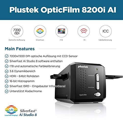 Plustek OpticFilm 8200i AI Film Scanner 7200dpi Shipping from Japan - Picture 2 of 7