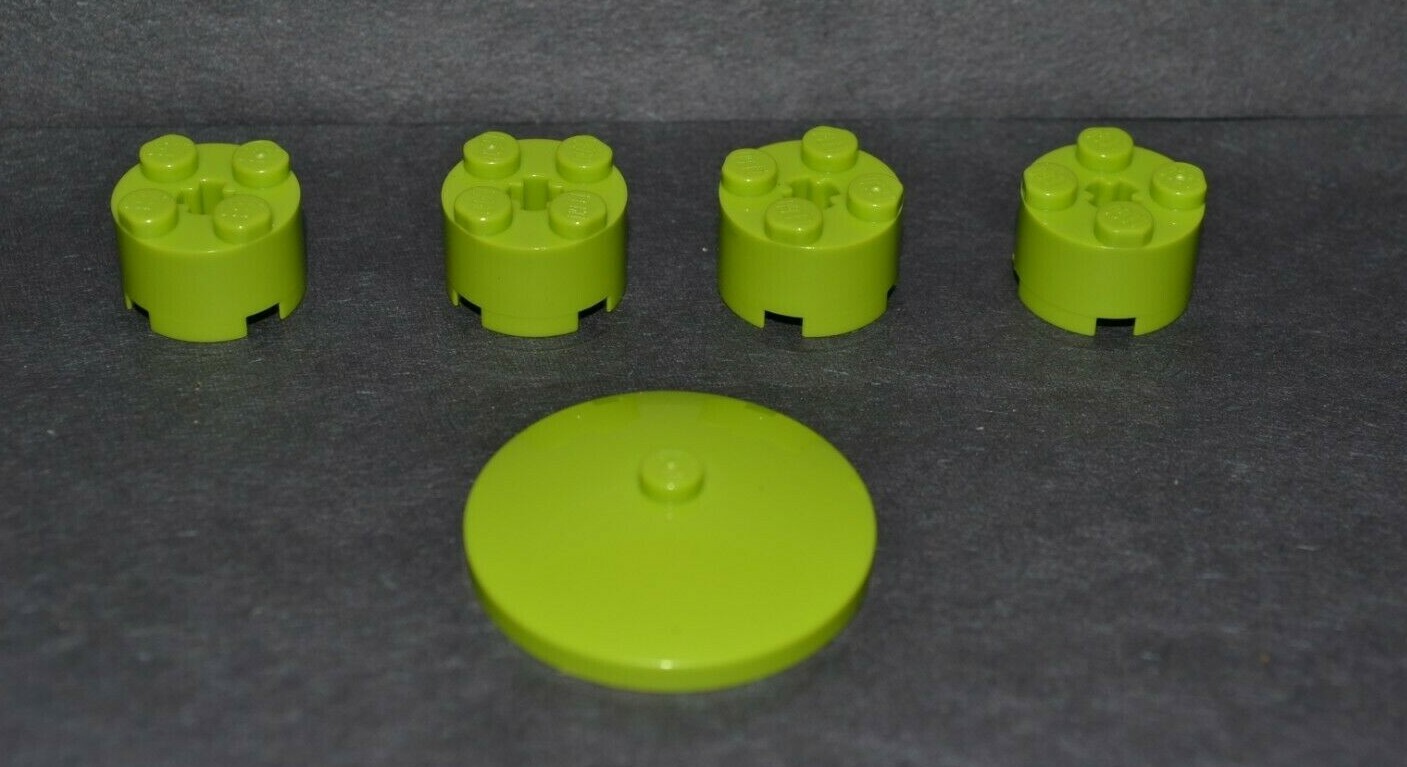 Lego Rounded Parts lot of 5 assorted lime green Lego Friends round parts-combined ship ...