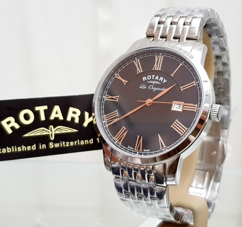 Rotary SWISS MADE Les Originales Mens Watch Sapphire glass GIFT for Him RRP£290 - Picture 7 of 12