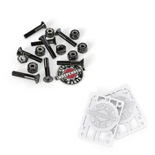 Independent Trucks Skateboard Hardware 1" Phillips + White 1/8" Indy Risers